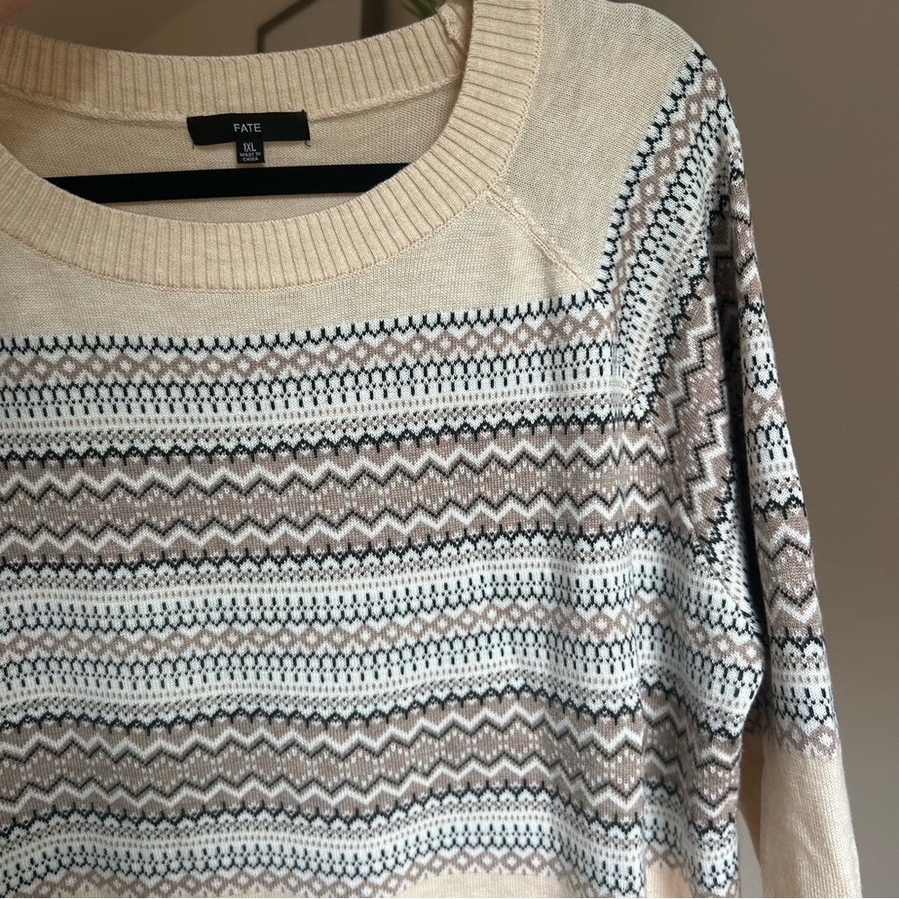 Fate Clairina Textured Knit Blush Pullover Sweater XL - Picture 6 of 6